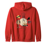 Extravagant design: Artful collage - Vintage Sun King Zip Hoodie