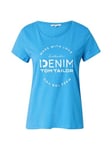 Tom Tailor Denim Women's 1031715 T-Shirt, 11057-Swedish Blue, L