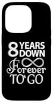 iPhone 14 Pro 8 Years Down Forever To Go - 8th Wedding Anniversary Day Case