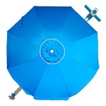 Pincho Grand parasol de plage Ø240 cm, coupe-vent jusqu'à 35 km/h, protection UV 50, matériaux de qualité, tube en aluminium, 8 baleines en fibre, bâton inclinable (30_240 cm)