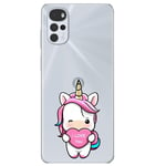 Coque pour Moto G22 licorne coeur kawaii I love you