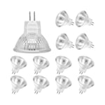 Mr11 halogenlampor (12-pack), Gu4 halogenlampa 12v 20w, Mr11 Gu4 dimbar täckning för taklampa