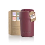 LARS NYSØM Thermo Coffee Mug-to-go 380ml | Tasse de voyage 0.38 litre avec isolation | Tasse thermique étanche en acier inoxydable pour le café et le thé (Berry Red, 380ml)