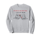 Laptops in Love – Online Couples Valentine Soulmates Men's Sweatshirt