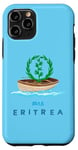 Coque pour iPhone 11 Pro Drapeau érythréen Meley Feuille d'olivier sur mer Drapeau original de l'Érythrée