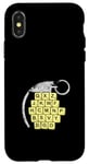 Coque pour iPhone X/XS Jeu de blocs de lettres amusant Choisissez soigneusement vos mots