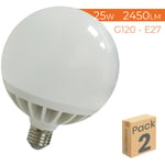 Led Atomant Sl - Ampoule led G120 E27 25W 2450LM Blanc Froid 6500K - Lot de 2 u.