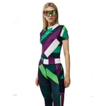 J.Lindeberg Meja Print Top Green Flag, S