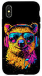 iPhone X/XS Quokka with Headphones Sunglasses Rainbow Colors Quokka Case