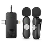 EVARY Wireless Microphone pour iPhone, Android, Caméra, 2,4GHz Micro Cravate sans Fil, Micro Telephone Portable pour Enregistrement Vidéo, Live Streaming, Vlog, Youtube, TikTok