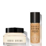 Bobbi Brown 24-hour Hydration Duo - Vitamin Enriched Face Base & Foundation Bundle (Various Shades) - Warm Honey