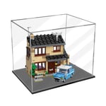 HYZM Acrylic Display Case for Lego Harry Potter 4 Privet Drive House Set with Ford Anglia Model, Dustproof Showcase Box Compatible with LEGO 75968 (Model NOT Included)
