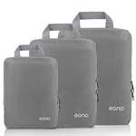 Eono Lot de 3/4/6 Organiseurs de Bagage Bagage Sac Compression pour Voyage Maquillqage Vêtement Sac Organisateur Rangement de Valise Compression Packing Cubes