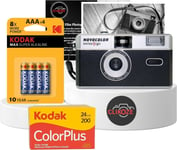 35mm Film Camera Bundle Includes Black Swiss+Go Novocolor Analogue Film...