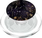 Midnight Flowers Black Purple Moody Dark Floral Aesthetic PopSockets PopGrip for MagSafe