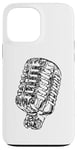 Coque pour iPhone 13 Pro Max Classic Retro Vocal Microphone Vintage