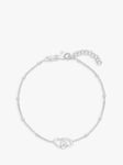 Simply Silver Interlink Heart Bracelet, Silver