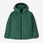 Patagonia K's Reversible DownSweater Hoody Small Currents: Conifer Green