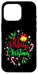 iPhone 16 Pro Merry Christmas Happy holidays Jingle Bells and Snowflakes Case