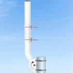 Support Starlink,Support d'antenne,23 Centimètres,Support en Forme de J,Adapté pour l'Installation Extérieure d'Antennes TV,de Ponts sans Fil,Monté sur Poteau ou Mur