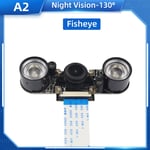 Raspberry Pi 4 Caméra 5MP Vision Nocturne 1080P En Option Grand Angle Fisheye IR-CUT Caméra FF taches pour Raspberry Pi 4B 3B + 3B ontari - Type A2 130