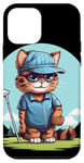 Coque pour iPhone 12 mini Sport de golf amusant avec ce costume de chat amusant