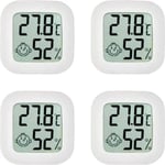 [4-Pack] Thermomètre d\ambiance intérieur Hygromètre numérique Intelligent Moniteur température Maison Humidimètre capteur