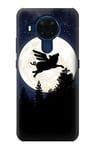 Flying Pig Full Moon Night Case Cover For Nokia 5.4