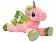 LICORNE COUCHEE GEANTE ROSE AVEC AILES 1 METRE 10 - PELUCHE ENFANT 110CM