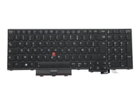 Chicony - Erstatningstastatur For Bærbar Pc - Med Trackpoint, Ultranav - Bakbelysning - Azerty - Fransk - Svart - For Thinkpad P15v Gen 1 20Tq, 20Tr  T15p Gen 1 20Tm, 20Tn