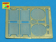 PHOTO-ECTHED MESH/GRILLES FOR GERMAN TANK KING TIGER, JAGDTIGER #35G06 1/35 ABER