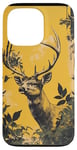 Coque pour iPhone 13 Pro Jaune Pop Art Tropical Ozark Timber Vintage Cerf Camo