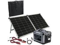 Batterie nomade HSG-1200 avec panneau solaire et adaptateur