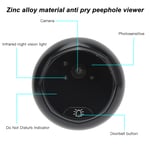 2.4In 1Mp Smart Peephole Viewer Video Door Bell 160 ° Wide Angle Infrared For