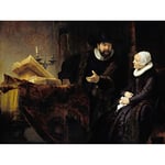 Rembrandt The Mennonite Preacher Anslo And His Wife Large Art Print Poster Wall Decor Premium Mural