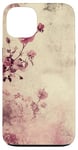 Coque pour iPhone 13 Rose grunge douce subtile florale vintage