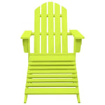 Maison Chaise de jardin Adirondack avec pouf bois de sapin solide vert