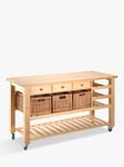 Eddingtons Lambourn Butcher's Trolley Wine Rack, Large, Beech Wood