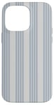 Coque pour iPhone 14 Pro Max Motif géométrique rayé blanc et bleu clair