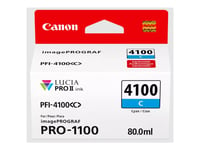 Canon Pfi-4100 C - 80 Ml - Cyan - Original - Hängande Låda - Bläcktank - För Imageprograf Pro-1100