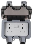 BG Nexus Storm 13A IP66 Weatherproof Outdoor Double Socket