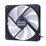 Fractal Design Silent Series R3 White - Silent computer fan - Optimized for quiet operation - 140 mm - Rotational speed 1000 RPM - Black ribbon cable - Rifle bearings - 12v - Black/White (Single)