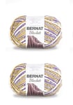 Bernat Blanket Bush Yarn Lot de 2 pelotes de fil à tricoter pour couverture, 300 g, polyester, n°6, super épais, 200 m, pour tricot/crochet