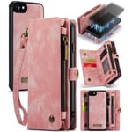 CaseMe Multi-slot Plånboksfodral iPhone SE 2022 Rosa