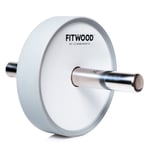 FitWood Kjerag Ab Wheel - Valkoinen Puu / Ruostumaton Teräskahva / Harmaa Rengas