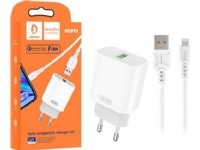 Denmen laddare Denmen DC07 nätladdare + USB-kabel Iphone vit