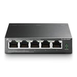 TP-Link 5-Port Gigabit Desktop PoE Switch with 4-Port PoE+, 65 W for all PoE por