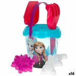 Set de jouets de plage Frozen Elsa & Anna Ø 18 cm [16 Unités]