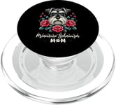 Roses Flowers Miniature Schnauzer Mom Schnauzers PopSockets PopGrip for MagSafe