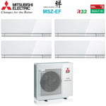 Electric quadri split inverter climatiseur série kirigamine zen white msz-ef 9+9+12+12 avec mxz-4f80vf r-32 wi-fi intégré couleur blanc